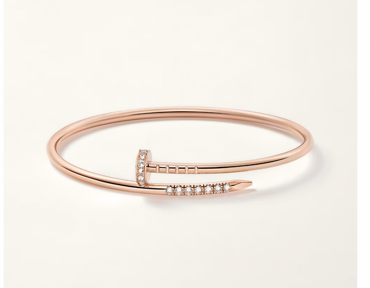 Juste Un Clou Bracelet Small Model Reverse-Set Diamonds 18K Rose Gold