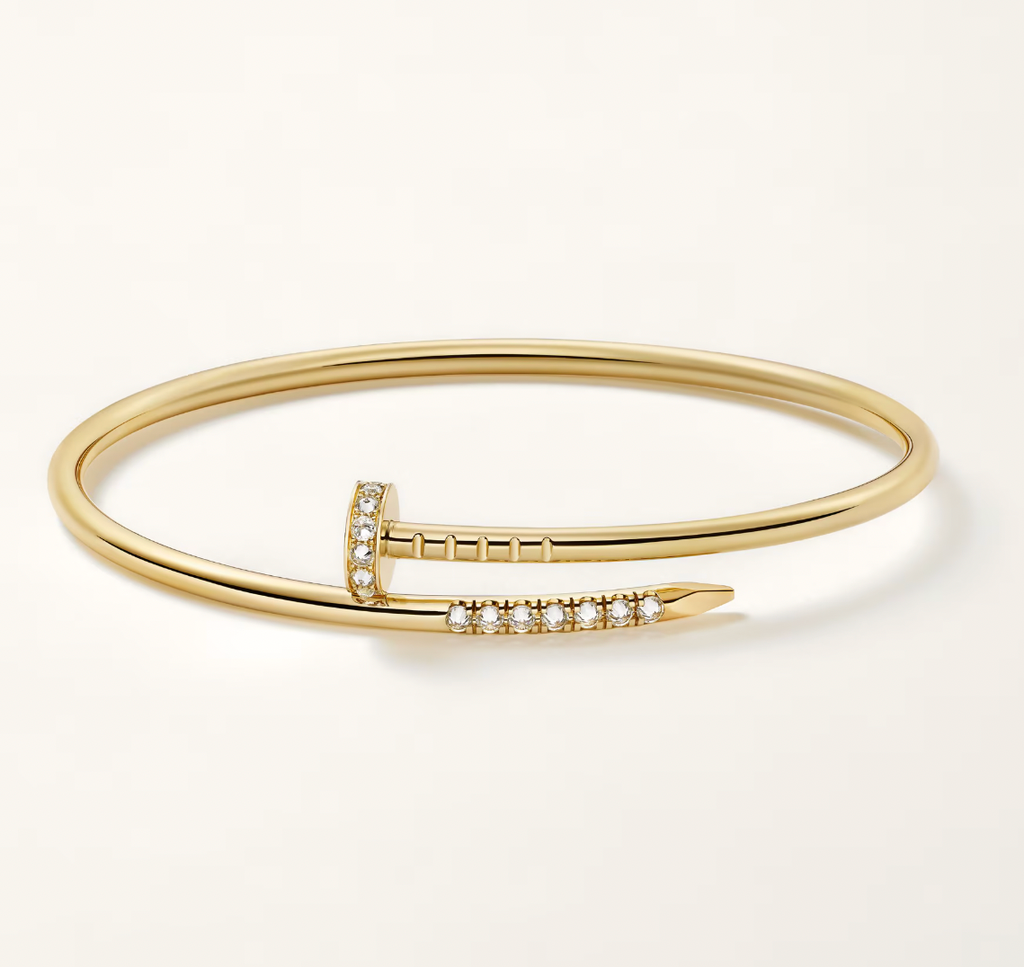 Juste Un Clou Bracelet Small Model Reverse-Set Diamonds 18K Yellow Gold
