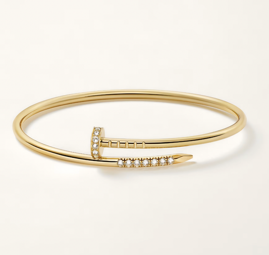 Juste Un Clou Bracelet Small Model Reverse-Set Diamonds 18K Yellow Gold