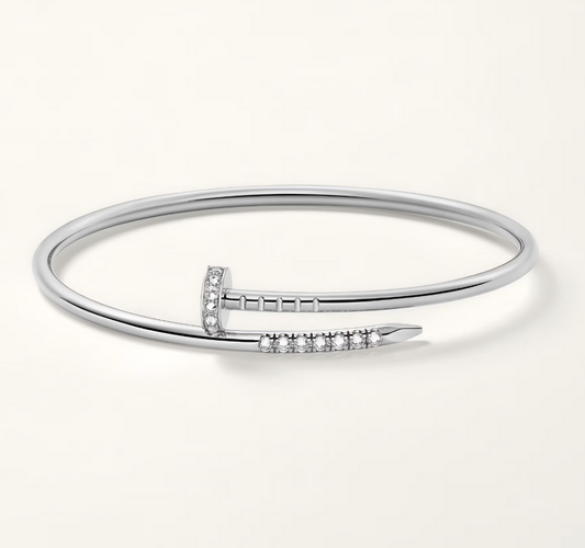 Juste Un Clou Bracelet Small Model Reverse-Set Diamonds 18K White Gold