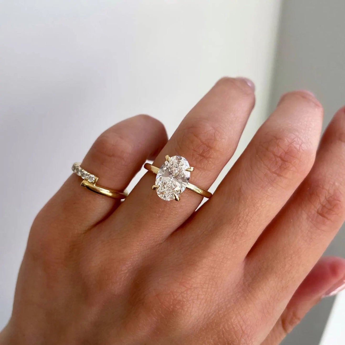 2.60tcw Oval Lab Diamond Solitaire Engagement Ring | Hidden Halo | IGI Certified | DEF VVS–VS