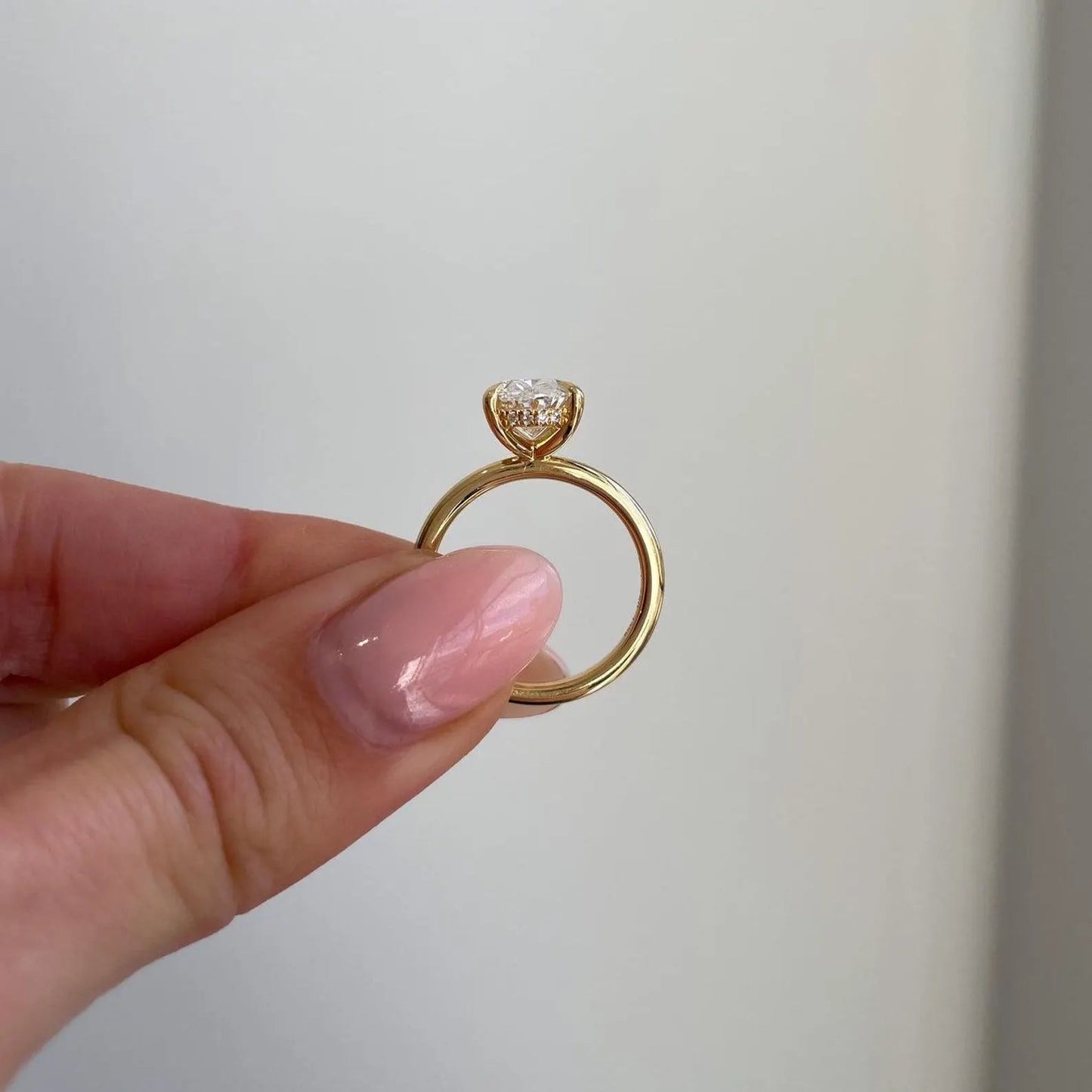 2.60tcw Oval Lab Diamond Solitaire Engagement Ring | Hidden Halo | IGI Certified | DEF VVS–VS