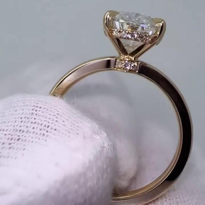 2.70tcw Lab Diamond Engagement Ring | 1.50ct Round Center | IGI | Triple Pavé Halo Style