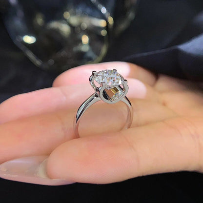 2.60ct Round Lab Grown Diamond Halo Engagement Ring | IGI Certified | Custom Gold & Platinum