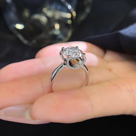 2.60ct Round Lab Grown Diamond Halo Engagement Ring | IGI Certified | Custom Gold & Platinum