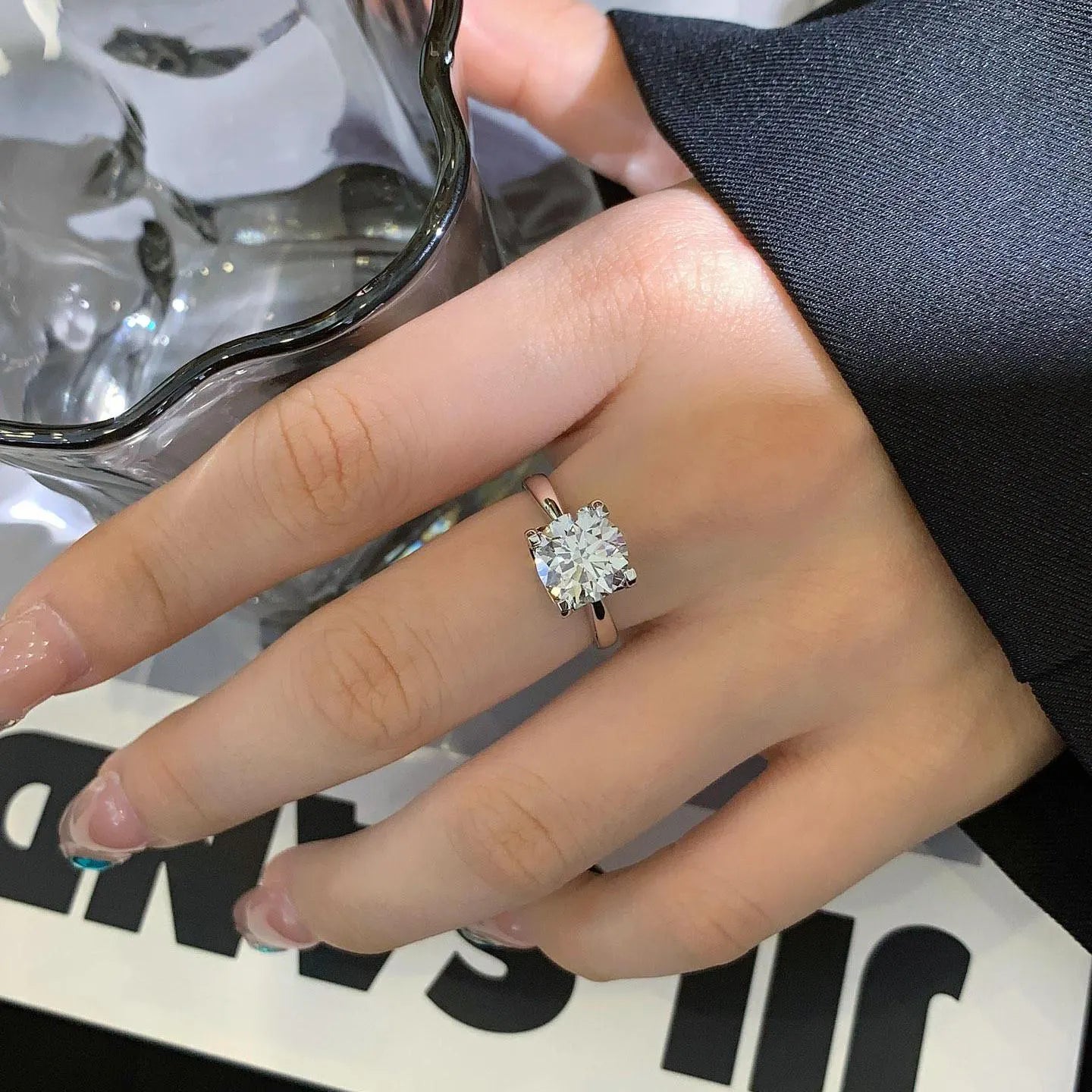 2.60ct Round Lab Grown Diamond Halo Engagement Ring | IGI Certified | Custom Gold & Platinum