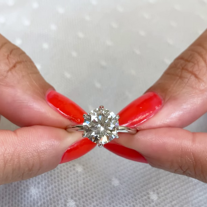 2.60ctw Round Lab Grown Diamond Engagement Ring | IGI Certified | Custom Gold & Platinum