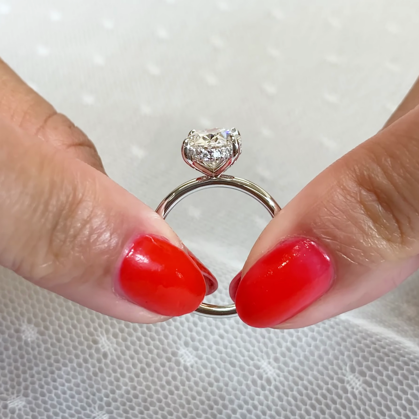 2.70tcw Lab Diamond Engagement Ring | 1.50ct Round Center | IGI | Triple Pavé Halo Style