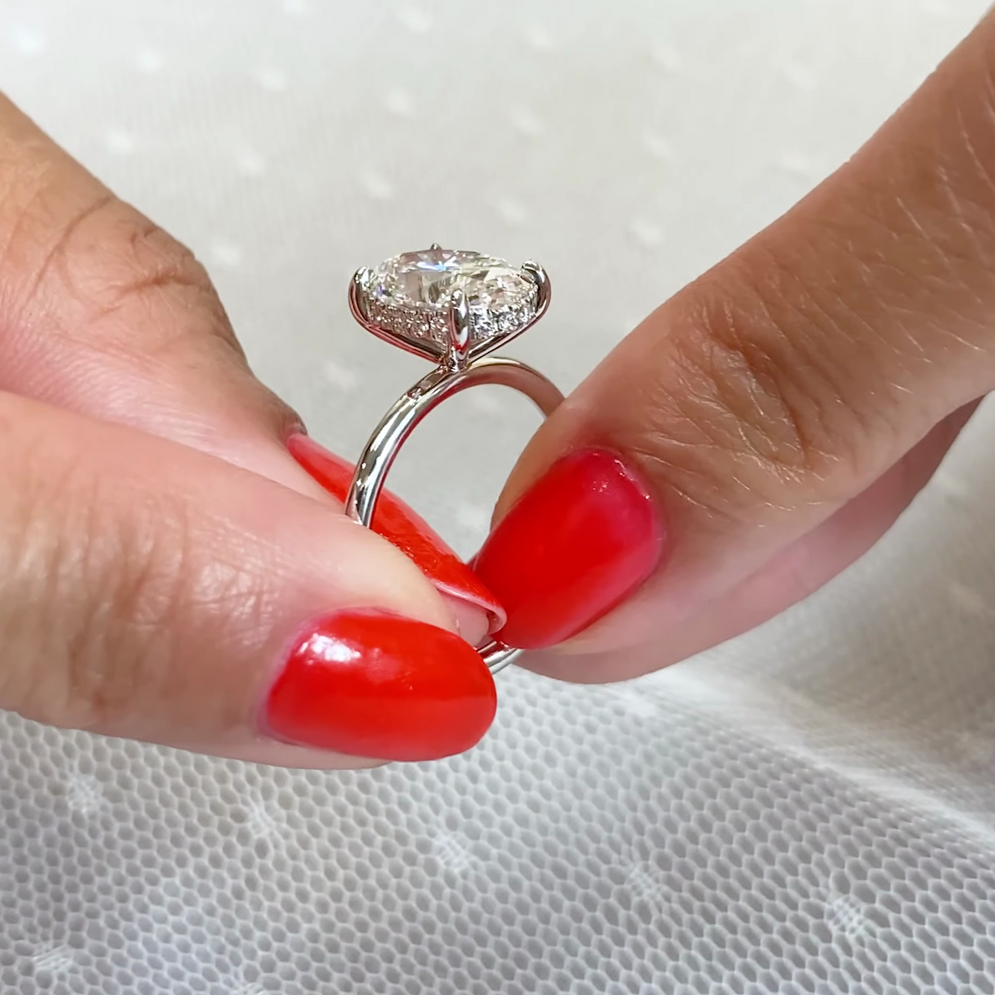 2.70tcw Lab Diamond Engagement Ring | 1.50ct Round Center | IGI | Triple Pavé Halo Style