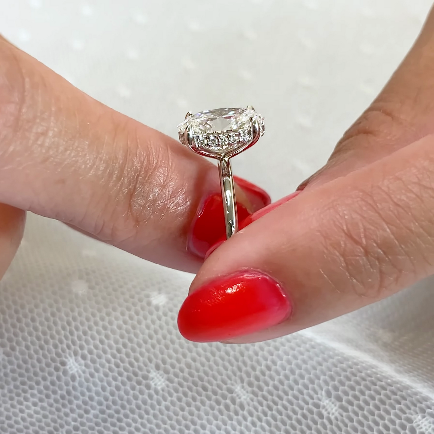 2.70tcw Lab Diamond Engagement Ring | 1.50ct Round Center | IGI | Triple Pavé Halo Style