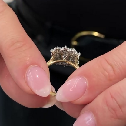 3.30tcw Multi Shape Lab Diamond Halo Ring | Oval, Marquise, Princess, Round | IGI Certified